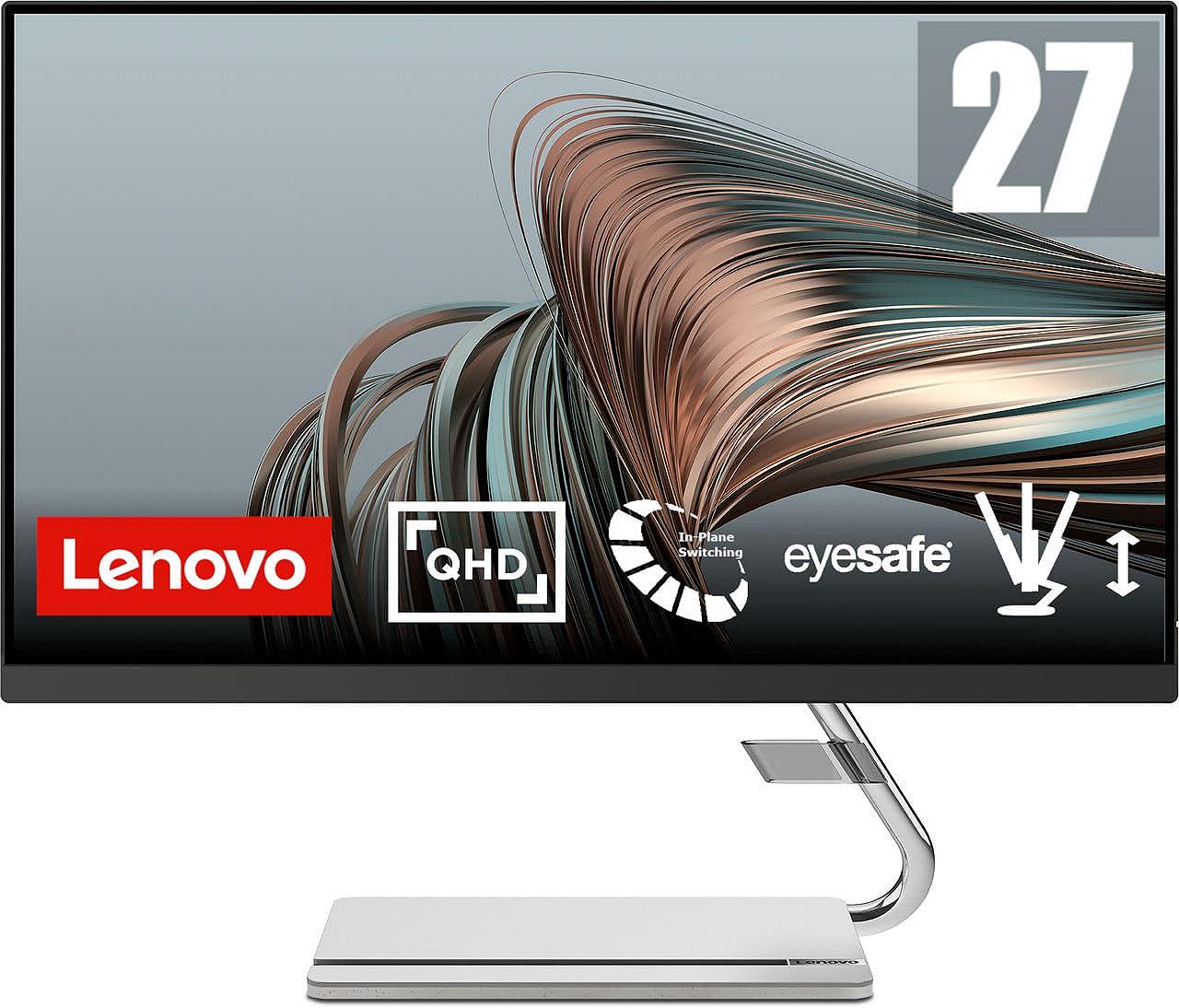 Монітор Lenovo Q27q-20 27 дюймів QHD 2560 x 1440 75Hz 300 ніт 4 мс HDMI DisplayPort AMD FreeSync вбудовані динаміки з регулюванням висоти чорний, фото №1