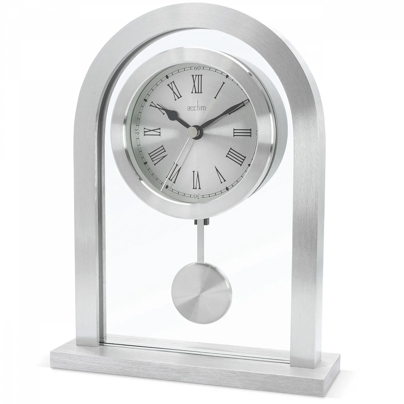 Годинник камінний Acctim Bathgate Скло з маятником Срібний, фото №4
