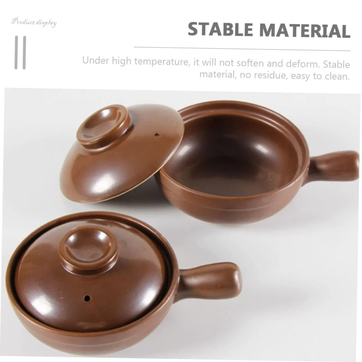 Каструля-сотейник керамічна з бічною ручкою термостійка для бібімбапа та супів, фото №3