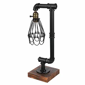 Настільна лампа Vintage 18 x 15 x 46 см Димер Чорна synthetic.ua - Фото 1