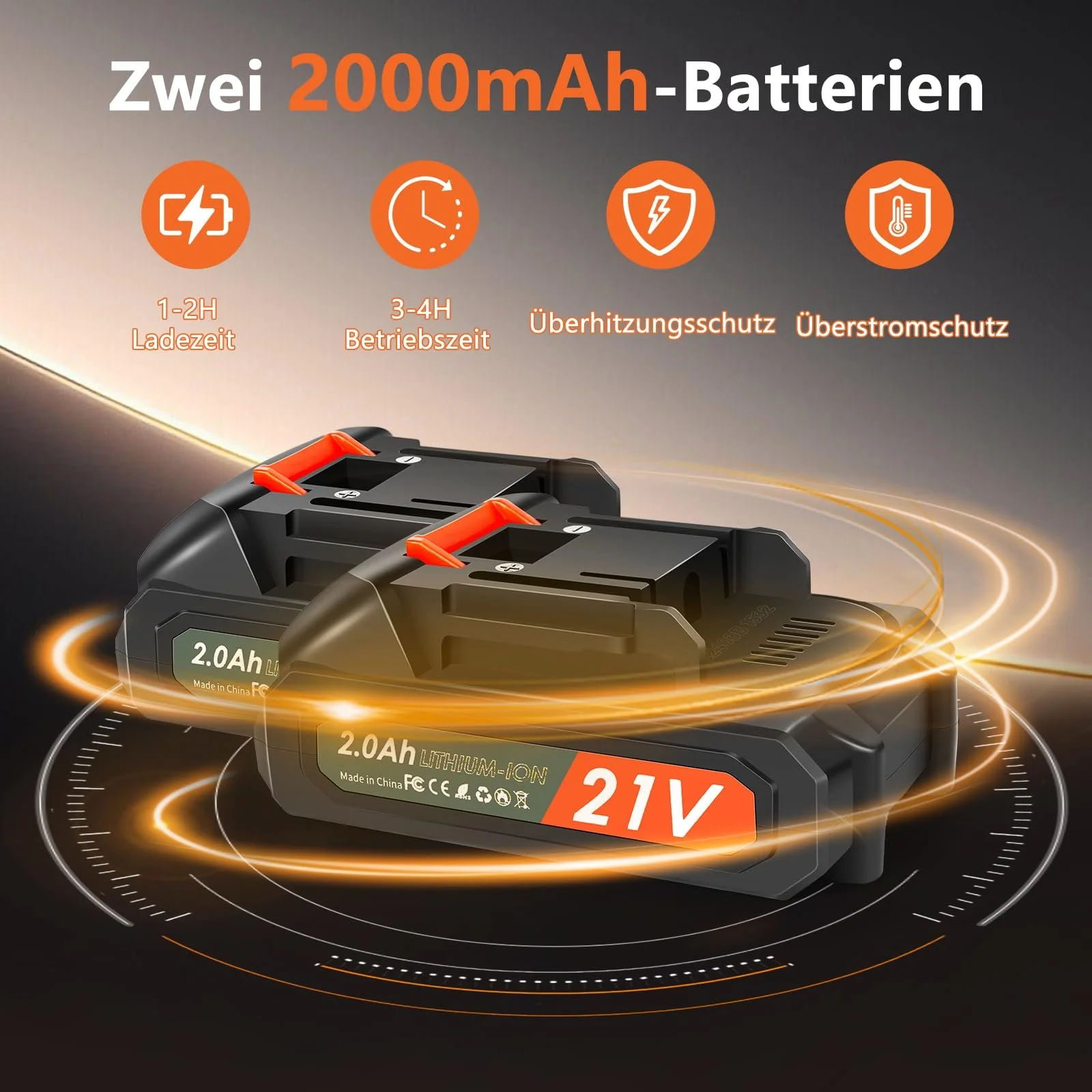 Акумуляторний гілкоріз з LCD-дисплеєм, акумуляторний електричний секатор з 2 x 2000 mAh батареями та SK5 лезами до 40 мм, портативні професійні електричні садові ножиці для обрізки дерев, фото №8