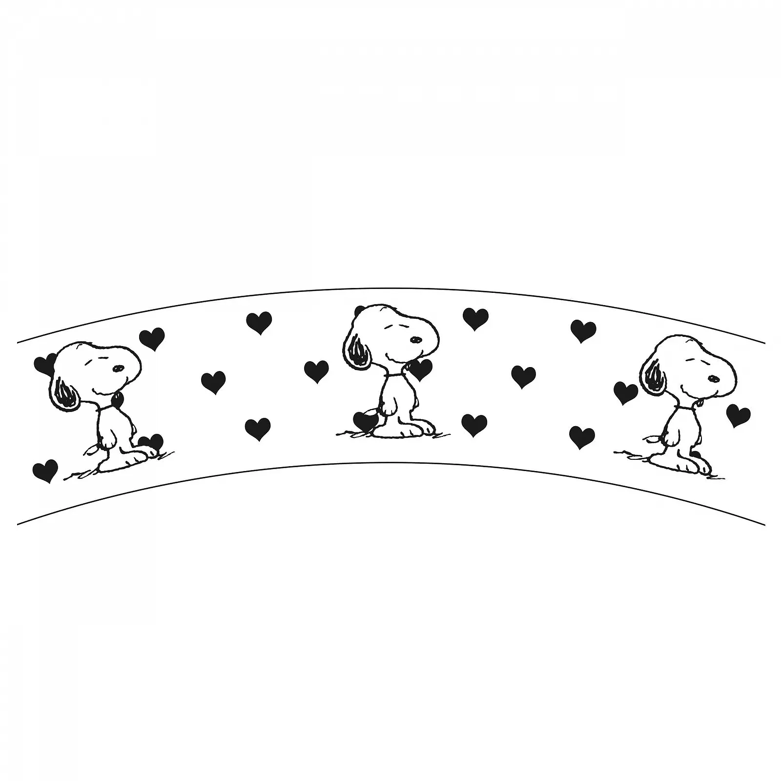 Миска United Labels Peanuts Snoopy Hearts Каминная керамика 500 мл, фото №2