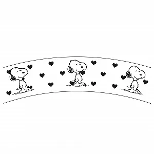 Миска United Labels Peanuts Snoopy Hearts Каминная керамика 500 мл synthetic.ua - Фото 1