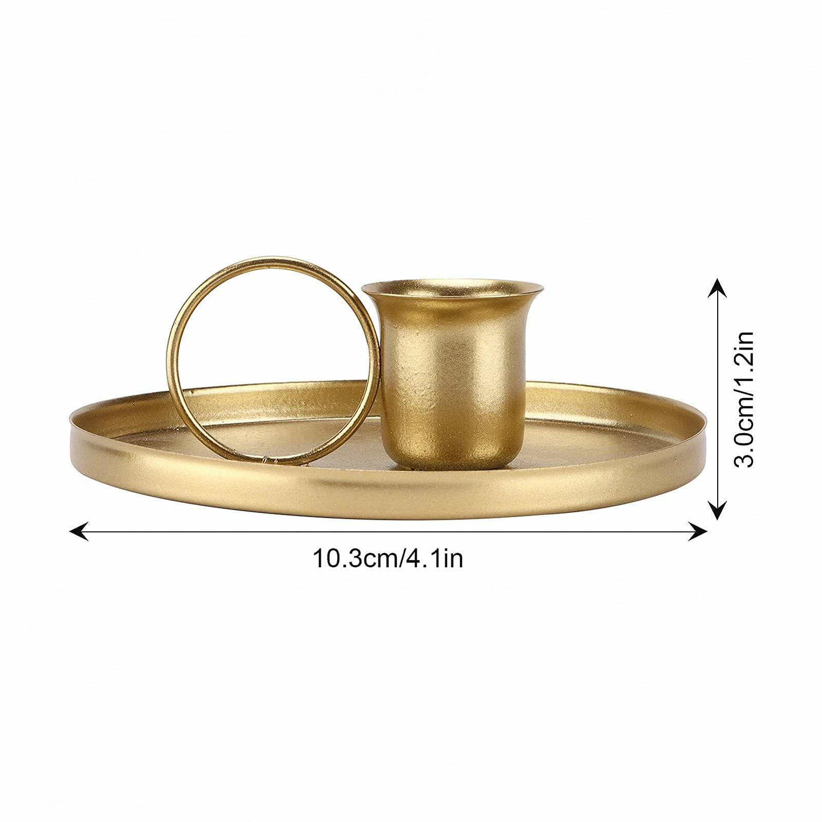 Набор Iron Retro Chamberstick Candle Holders Подсвечник для свечей Taper Золотой, фото №2