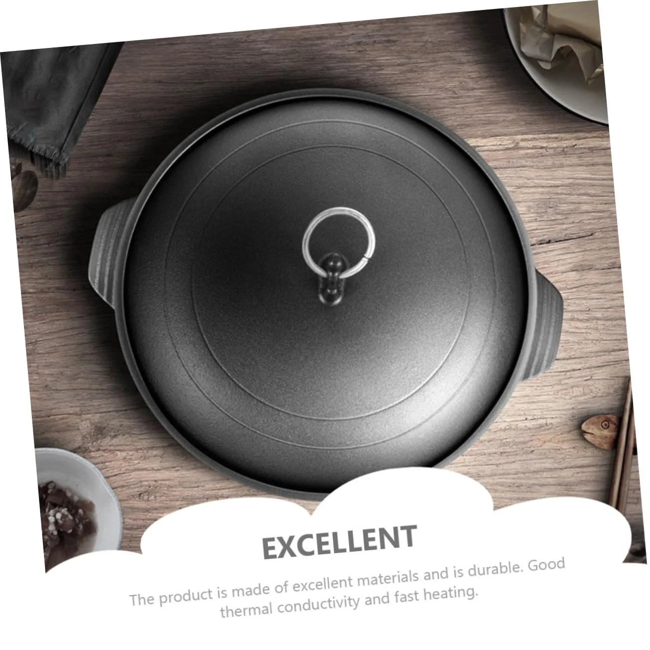 Гусятниця чавунна для рису термозберігаюча енергозберігаюча для тушкування курки, фото №3