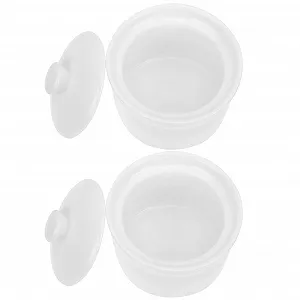 Набір горщиків DECHOUS Set of 2 Керамічні з кришкою Термостійкі Маленькі чаші Матові Легкі - Фото 1