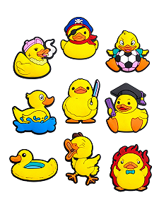 Джибітси жовта качка літні качки duck Jibbitz 9 шт аксесуари крокс прикраса Dz_117_2 - Фото 1