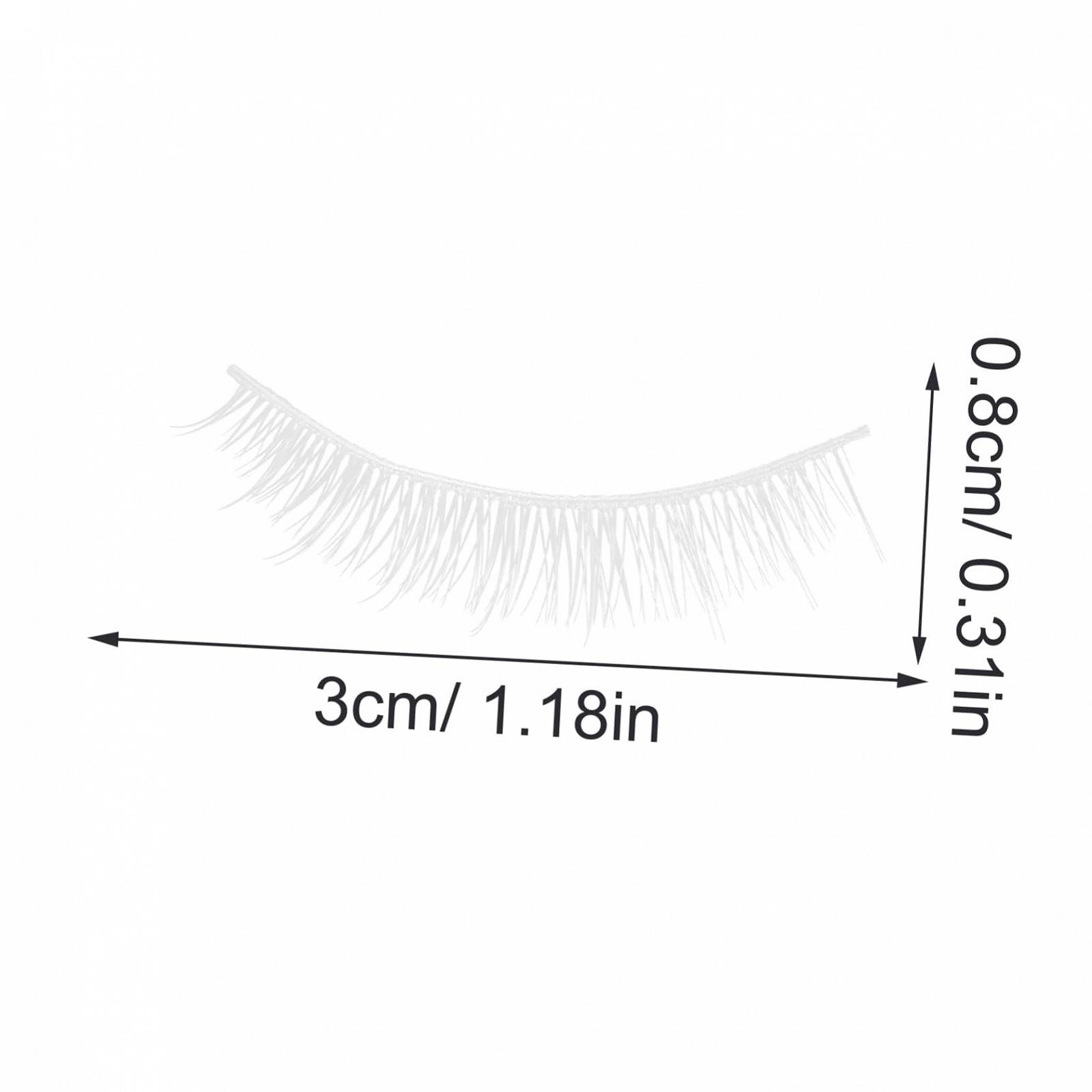 Накладные ресницы VINTORKY, 3 пары, цветные, искусственное волокно, белые, фото №5