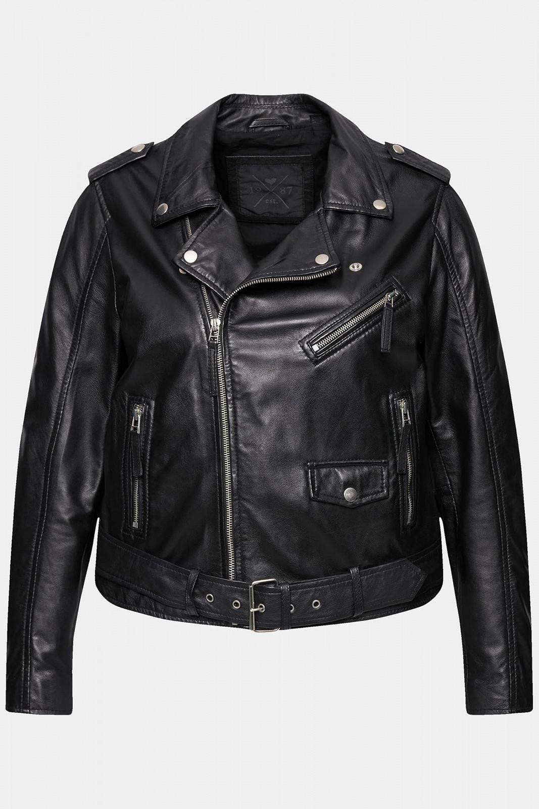 Жіноча куртка Ulla Popken Biker Style, шкіряна, фото №7