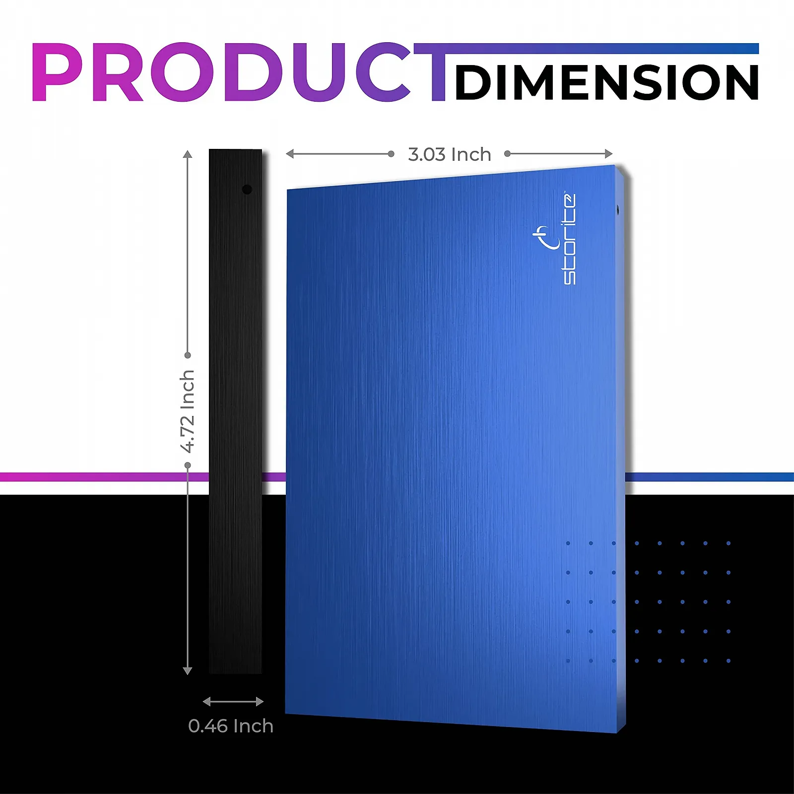 Зовнішній жорсткий диск Storite 1ТБ USB 3.0 Black, фото №6 Зовнішній жорсткий диск Storite 1ТБ USB 3.0 Black, фото №6