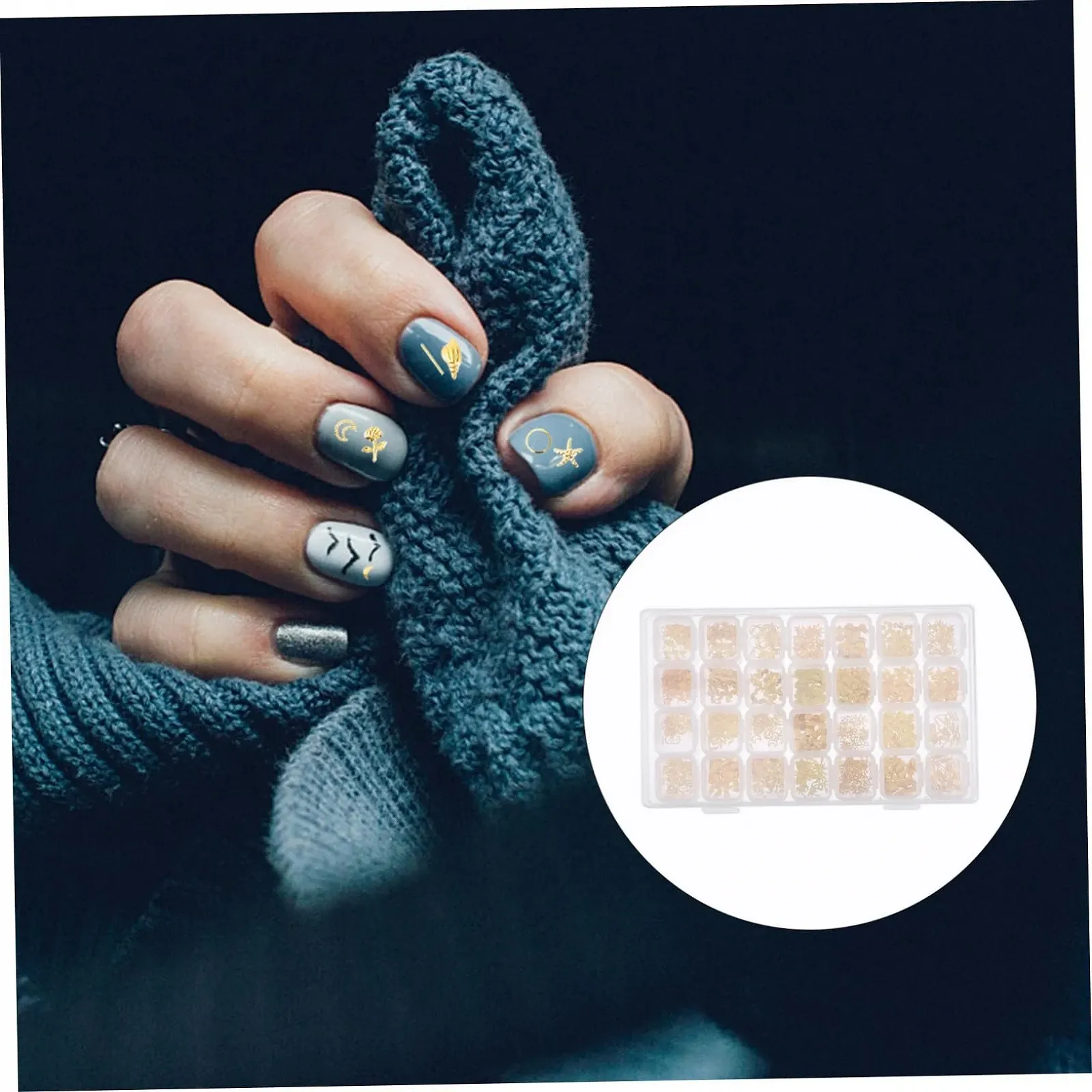 Прикраса для манікюру NOLITOY DIY, аксесуари у вигляді зірок і місяців, фото №3