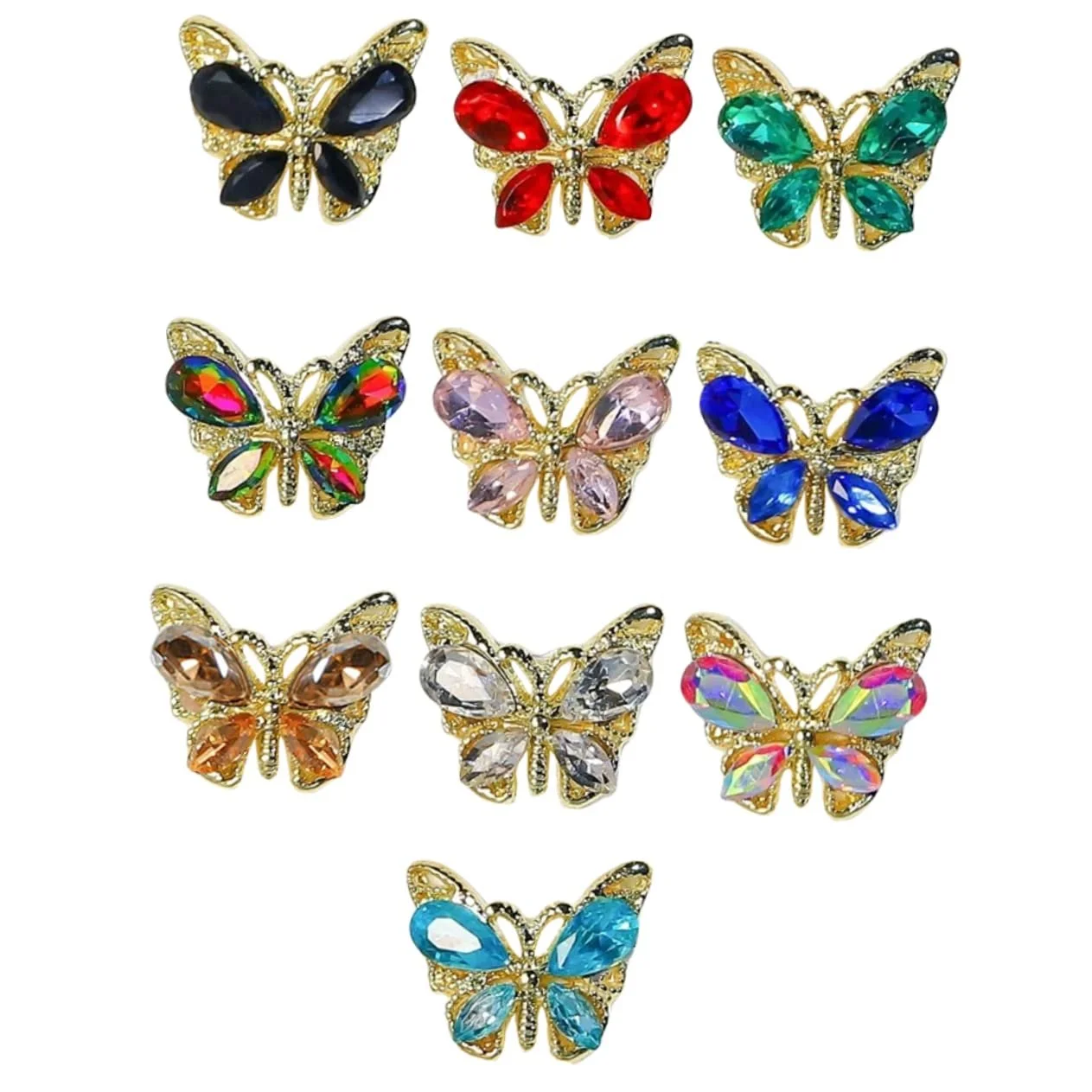 Аксессуары для дизайна ногтей Mikinona, для мобильного телефона, сумки, чехла для карт, лака для ногтей, камни для ногтей, лак для ногтей, бабочки, украшения для ногтей, 3D подвески для ногтей, смола, 30 шт, фото №5