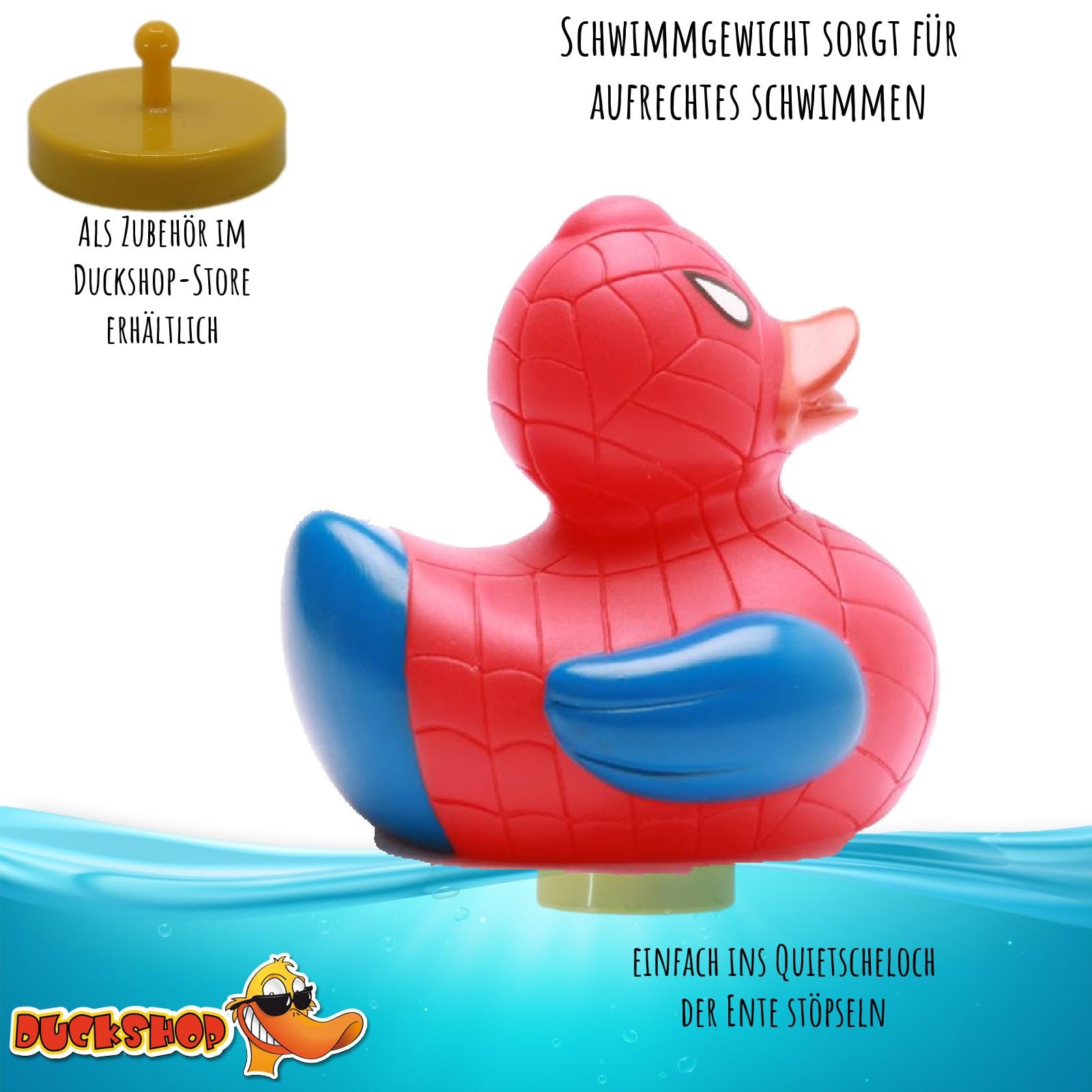 Резиновая игрушка Утка Spiderman, фото №5