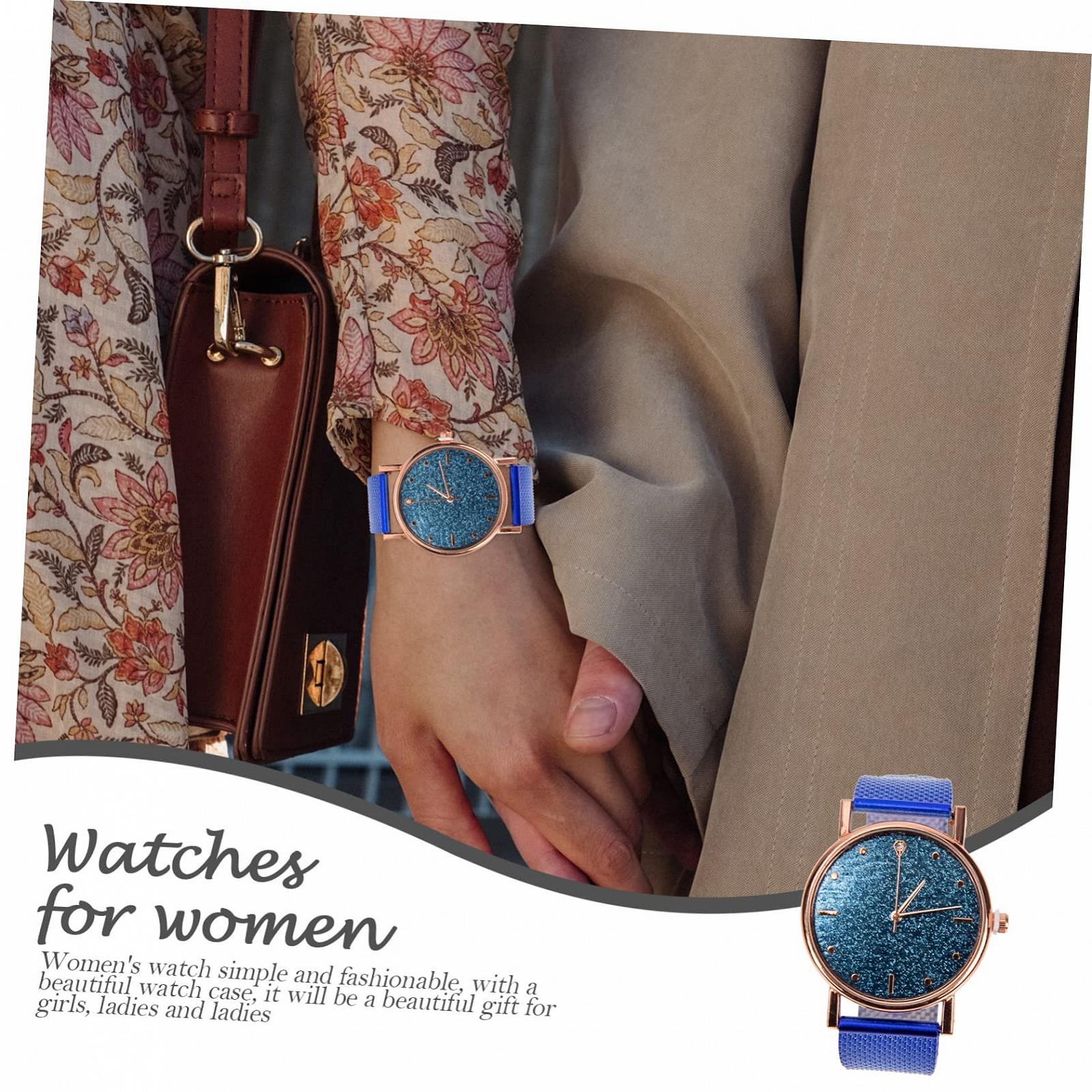 Кварцевые часы Healvian Женские часы Красное Стекло, фото №5