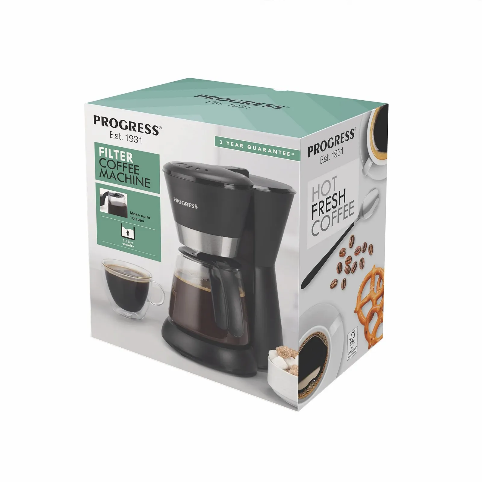 Кофеварка Progress EK6160PVDE 1.5 л 1080 Вт черная, фото №3