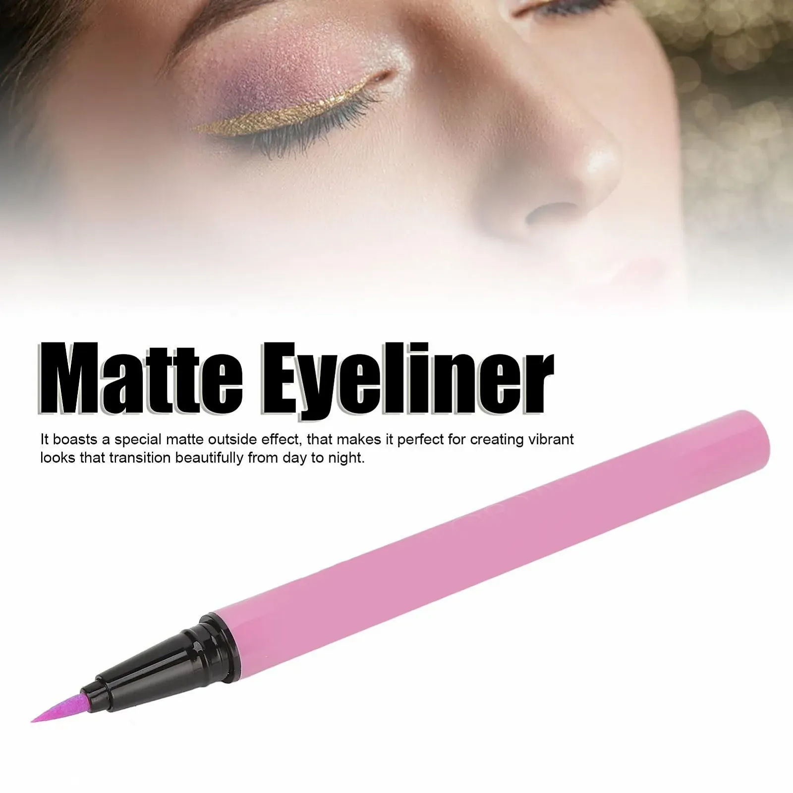 Подводка для глаз Matte Durable Quick Drying Waterproof Coloured Pen Purple, 0.5 мл, фото №3