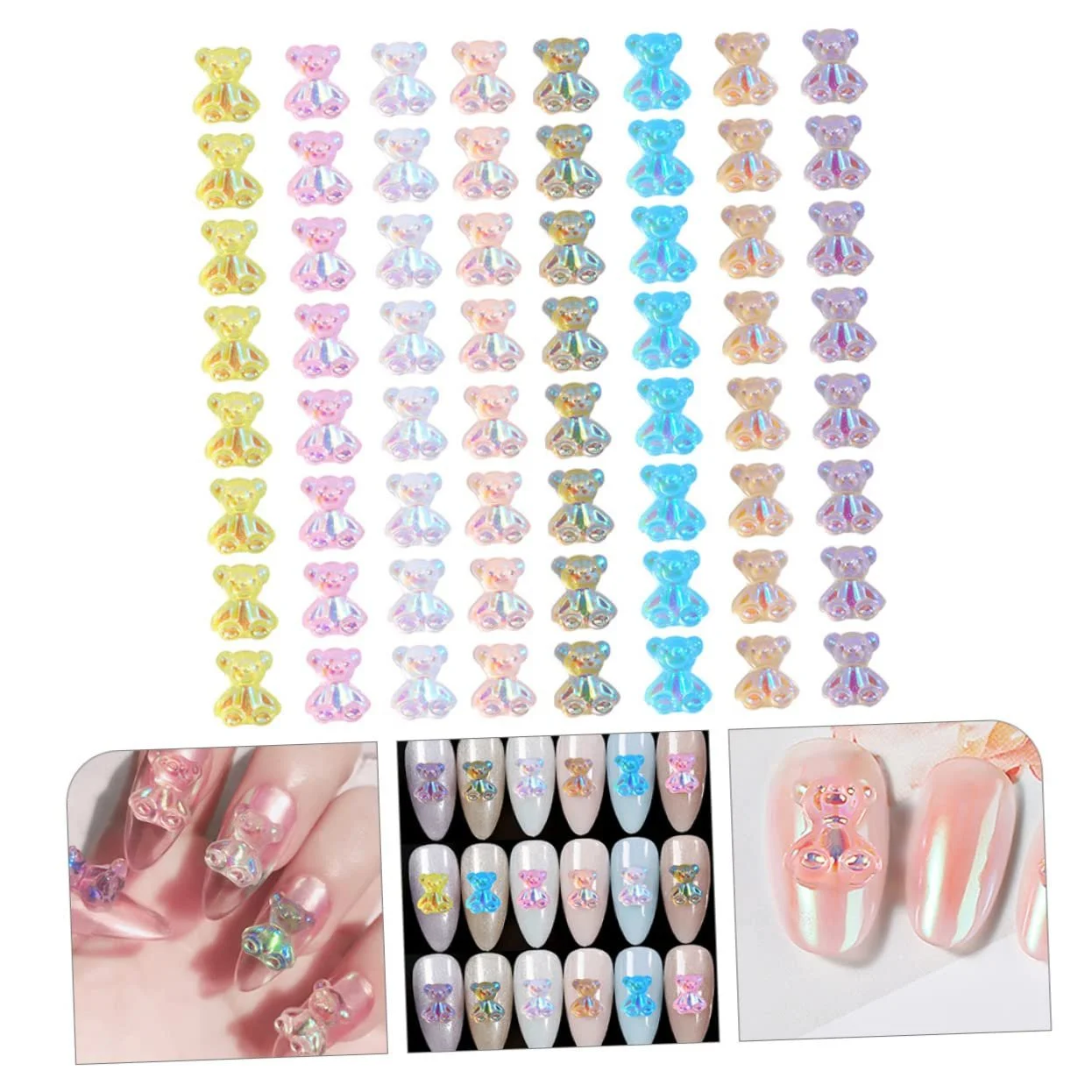 Украшения для ногтей Медведь (64 шт.), фото №5