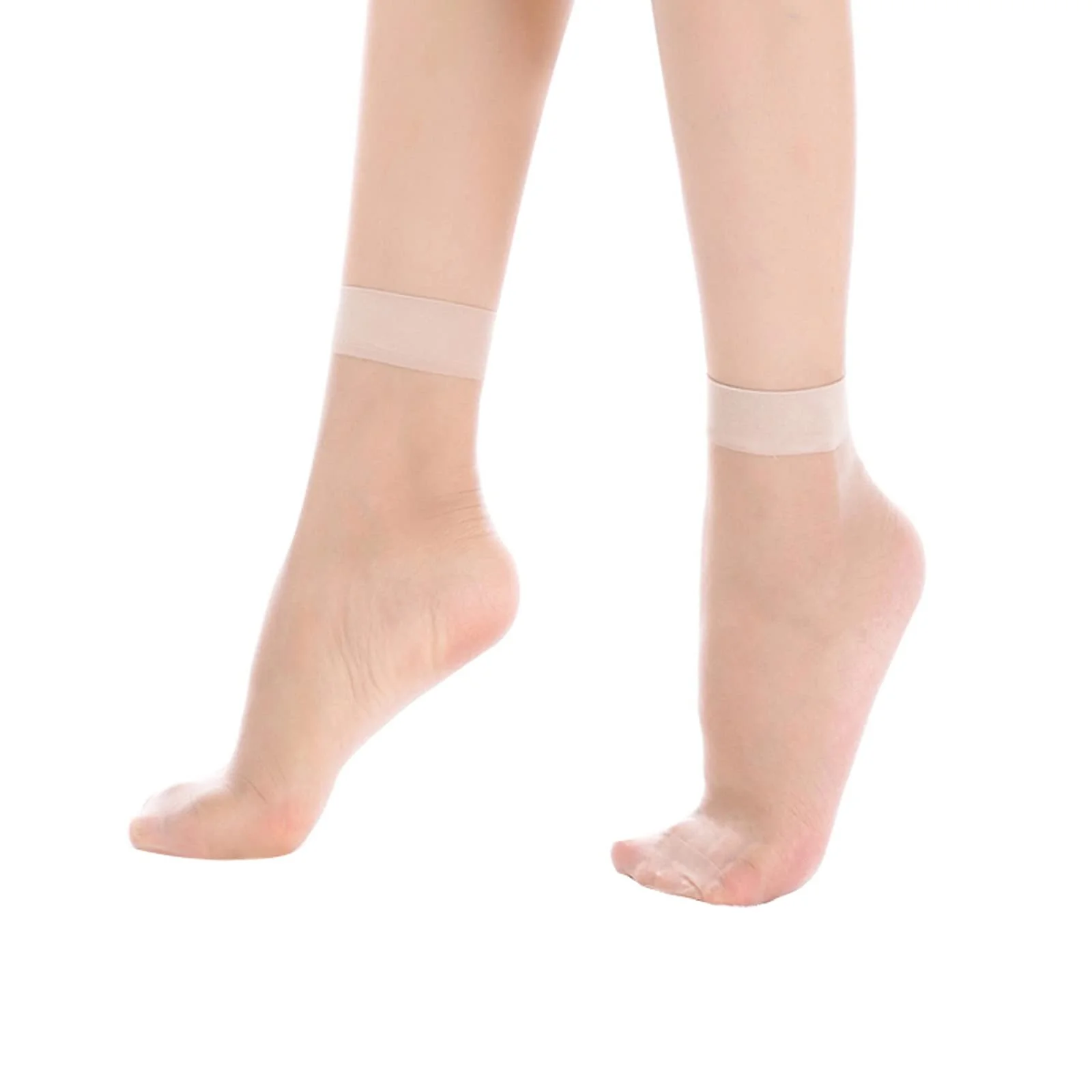 Женские носки YAGAXI Повседневные нейлоновые носки до щиколотки с прозрачной щиколоткой - 12 пар 20 Denier Усиленный носок с комфортным поясом, фото №5