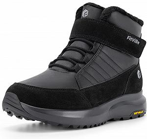 Сапоги FitVille Winter Мужские Extra Wide зимние с липучкой утепленные с нескользящей подошвой короткие для зимнего отдыха - Фото 1
