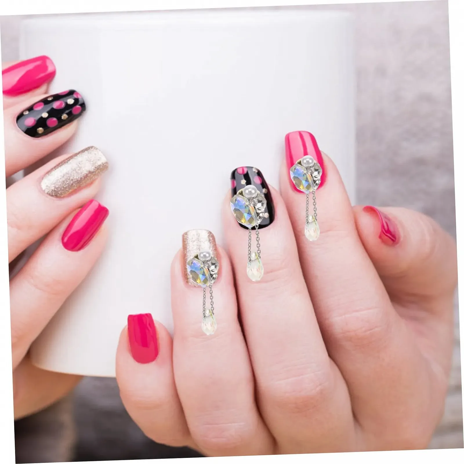 Стрази Housoutil, 5 шт, декоративні прикраси для манікюру вдома та в салонах, креативні аксесуари для дизайну нігтів, фото №2