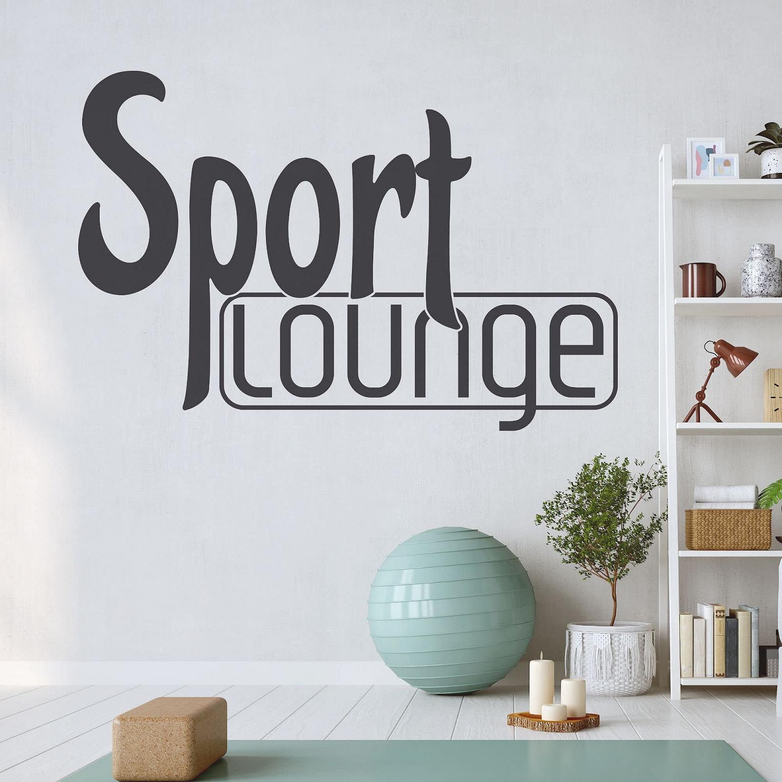 Наклейка на стіну GRAZDesign Sport Lounge Gym Motivation Strength Sports 85 x 57 см Чорна, фото №1