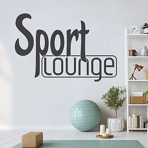 Наклейка на стіну GRAZDesign Sport Lounge Gym Motivation Strength Sports 85 x 57 см Чорна - Фото 1