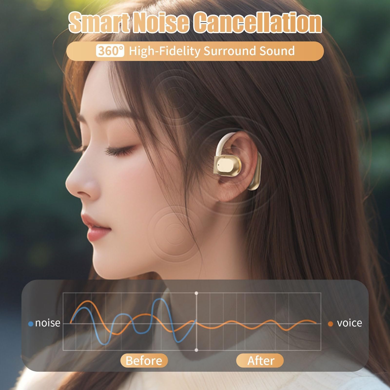 Навушники для перекладу голосу в реальному часі AI, підтримка 74 мов з AI Assistant для подорожей, навчання, бізнес-школи, фото №6