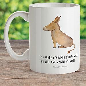 Кружка Mr. & Mrs. Panda Віслюк Колір synthetic.ua - Фото 1