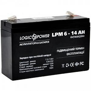 Батарея к ИБП LogicPower LPM 6В 14 Ач 4160 synthetic.ua - Фото 1