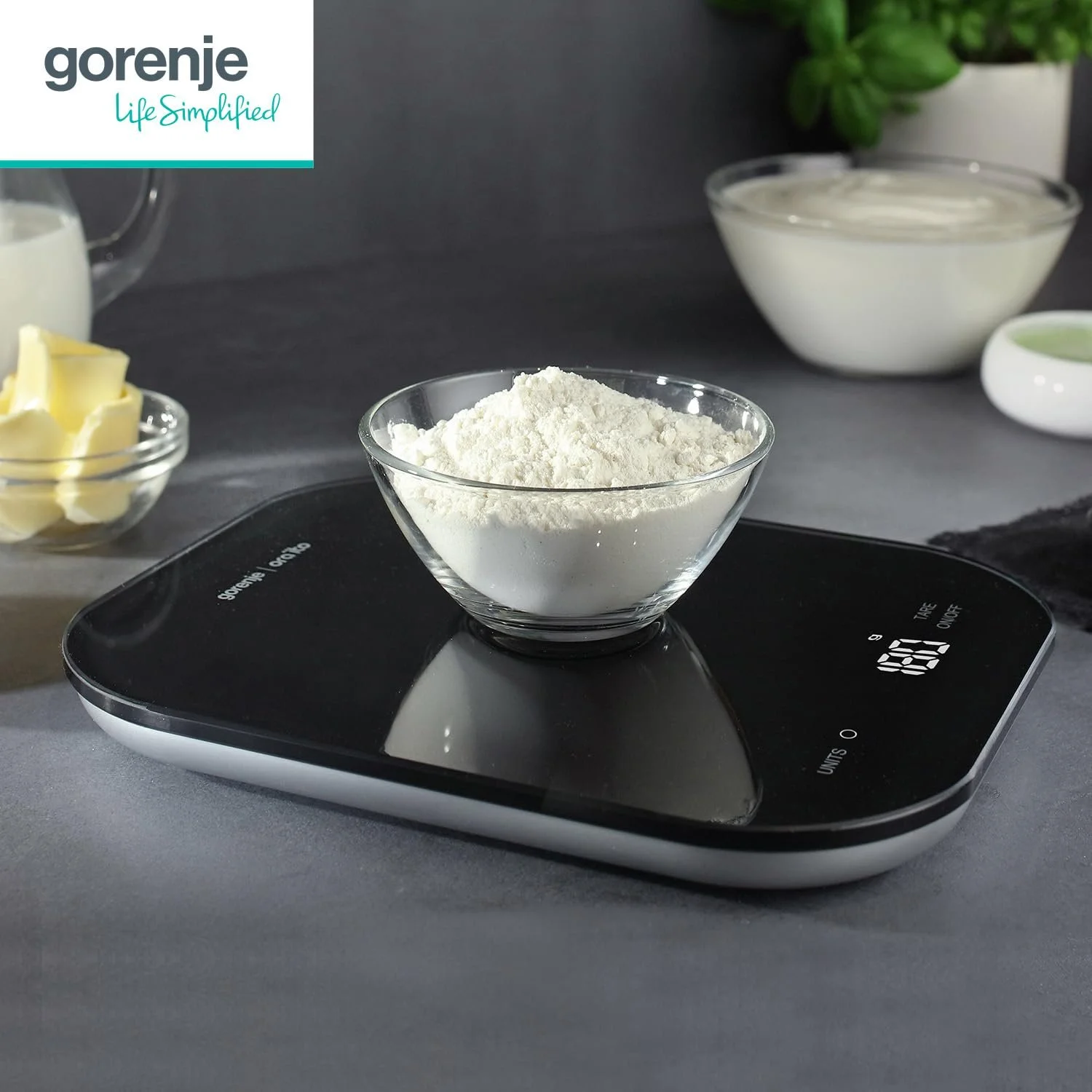 Кухонні ваги Gorenje KT10ORAB цифрові, загартоване скло, функція тари, до 10 кг, фото №2
