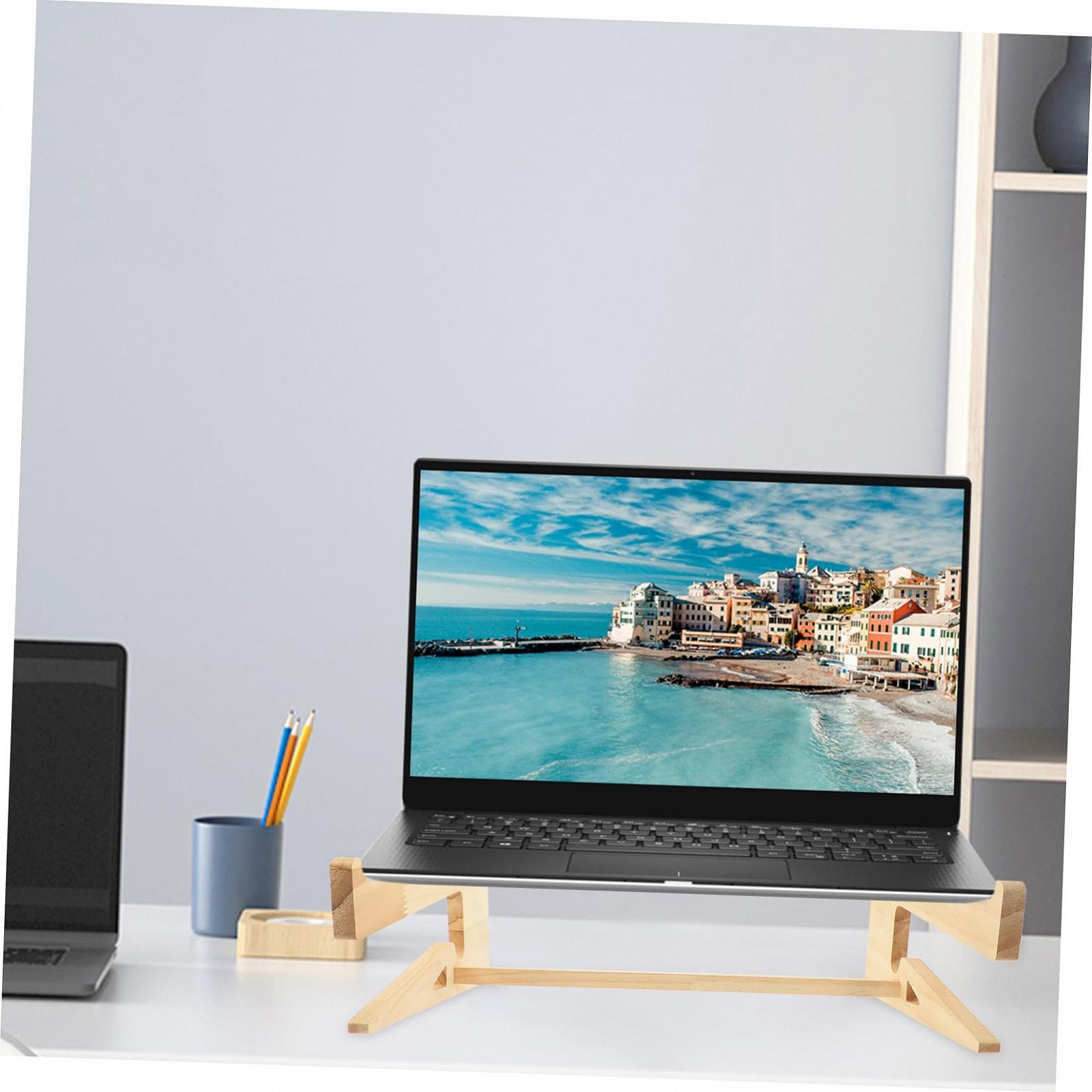 Підставка для ноутбука Дерев'яна Ергономічна Компактна, фото №9