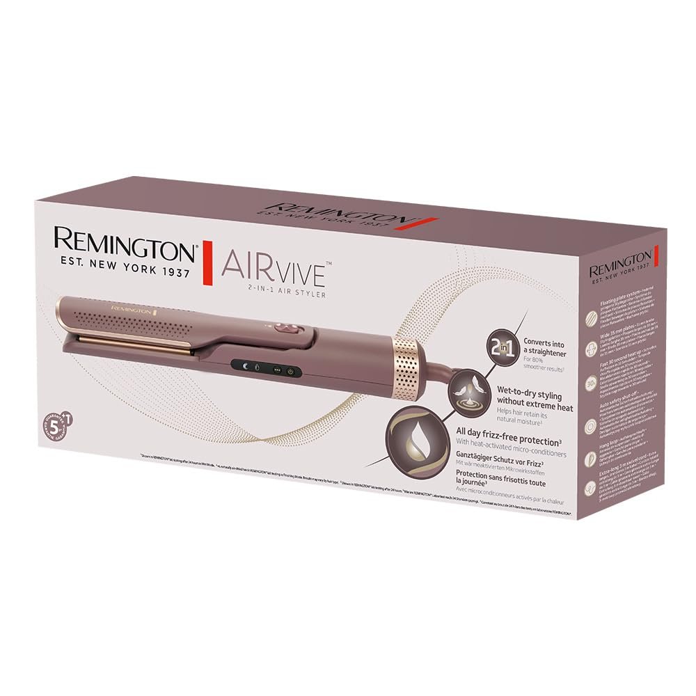 Мультистайлер Remington AIRvive AS8930 2-в-1 для вологого та сухого волосся Іонна технологія LED-дисплей, фото №14 Мультистайлер Remington AIRvive AS8930 2-в-1 для вологого та сухого волосся Іонна технологія LED-дисплей, фото №14