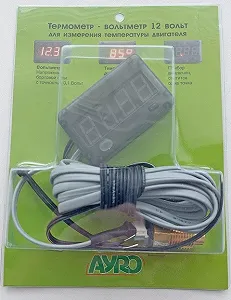 Вольтметр датчик температуры двигателя 12В цифровой АВТБС12 3994 RV - Фото 1