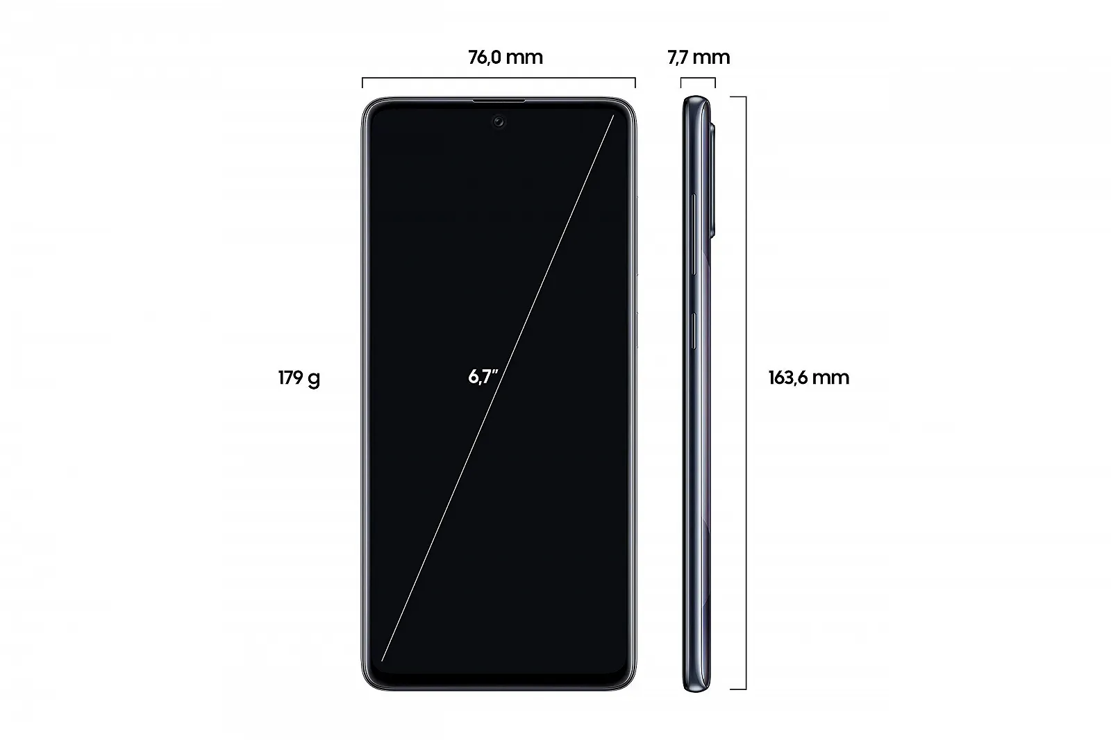 Смартфон Samsung Galaxy A71 Blue, фото №3