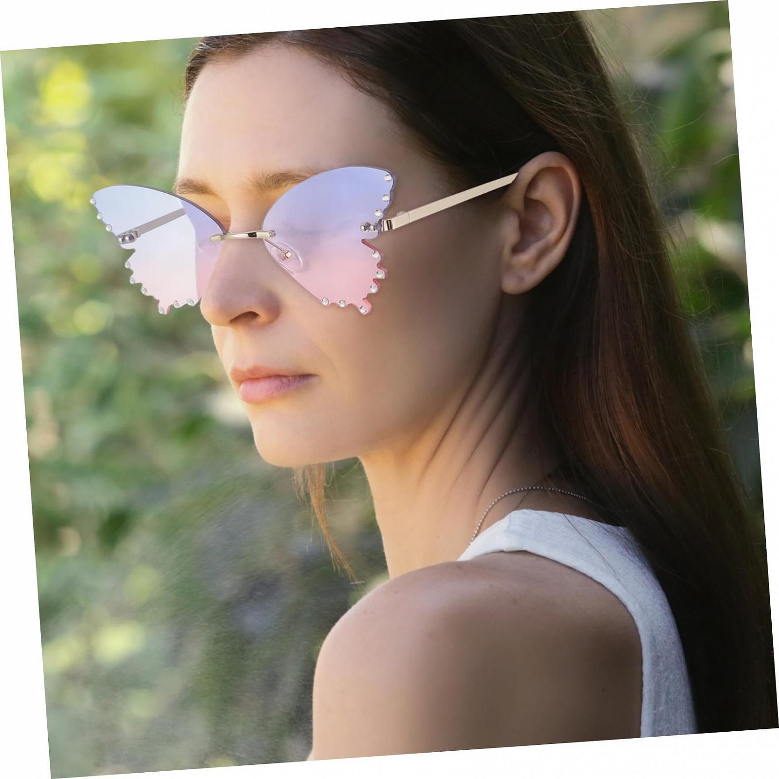 Солнцезащитные очки PACKOVE Без оправы Зеркальные летние, фото №7