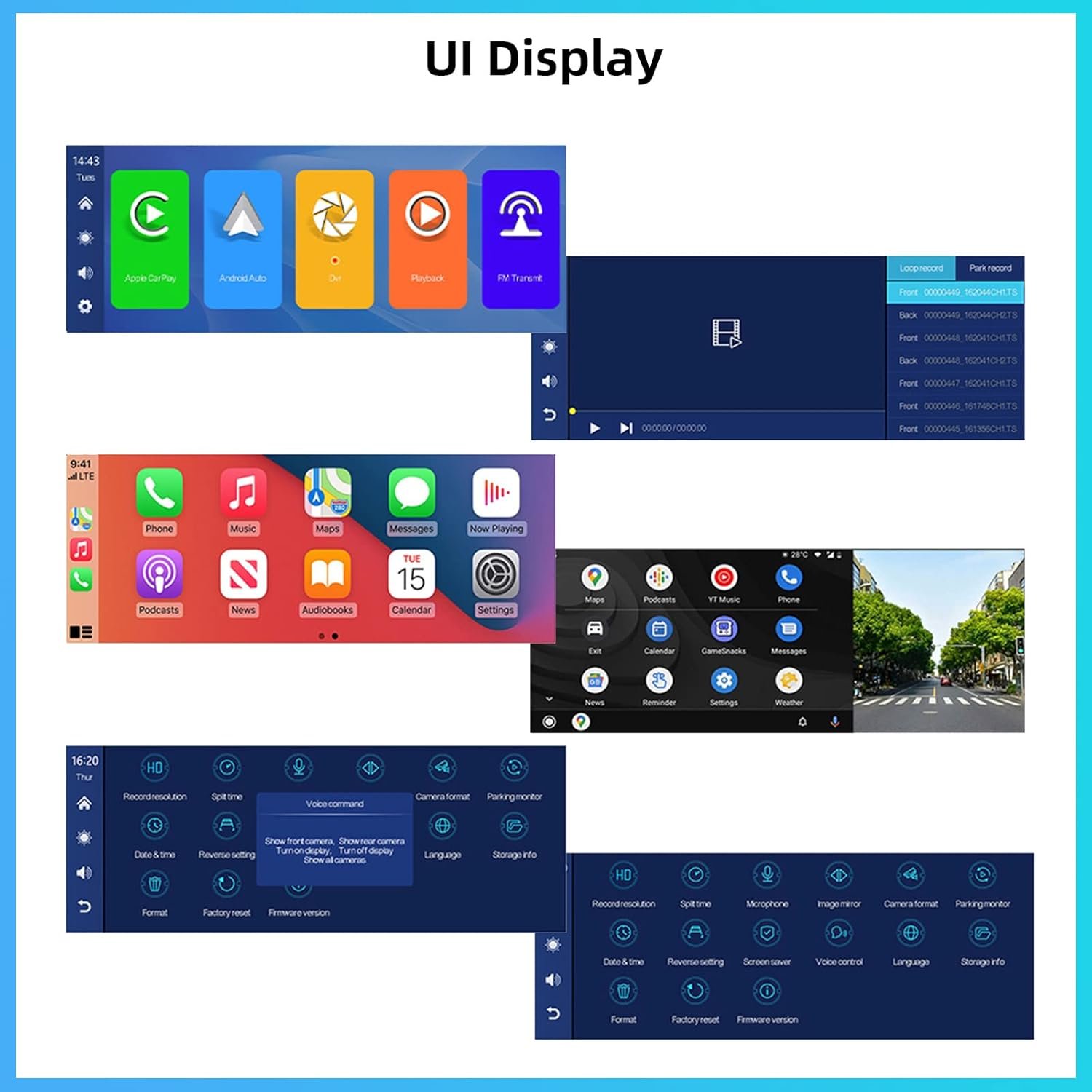 Автомагнітола Hodozzy / 9.3" / Сенсорна / Apple CarPlay / Android Auto / Bluetooth / WI-FI / FM / AUX / TF Card, фото №7