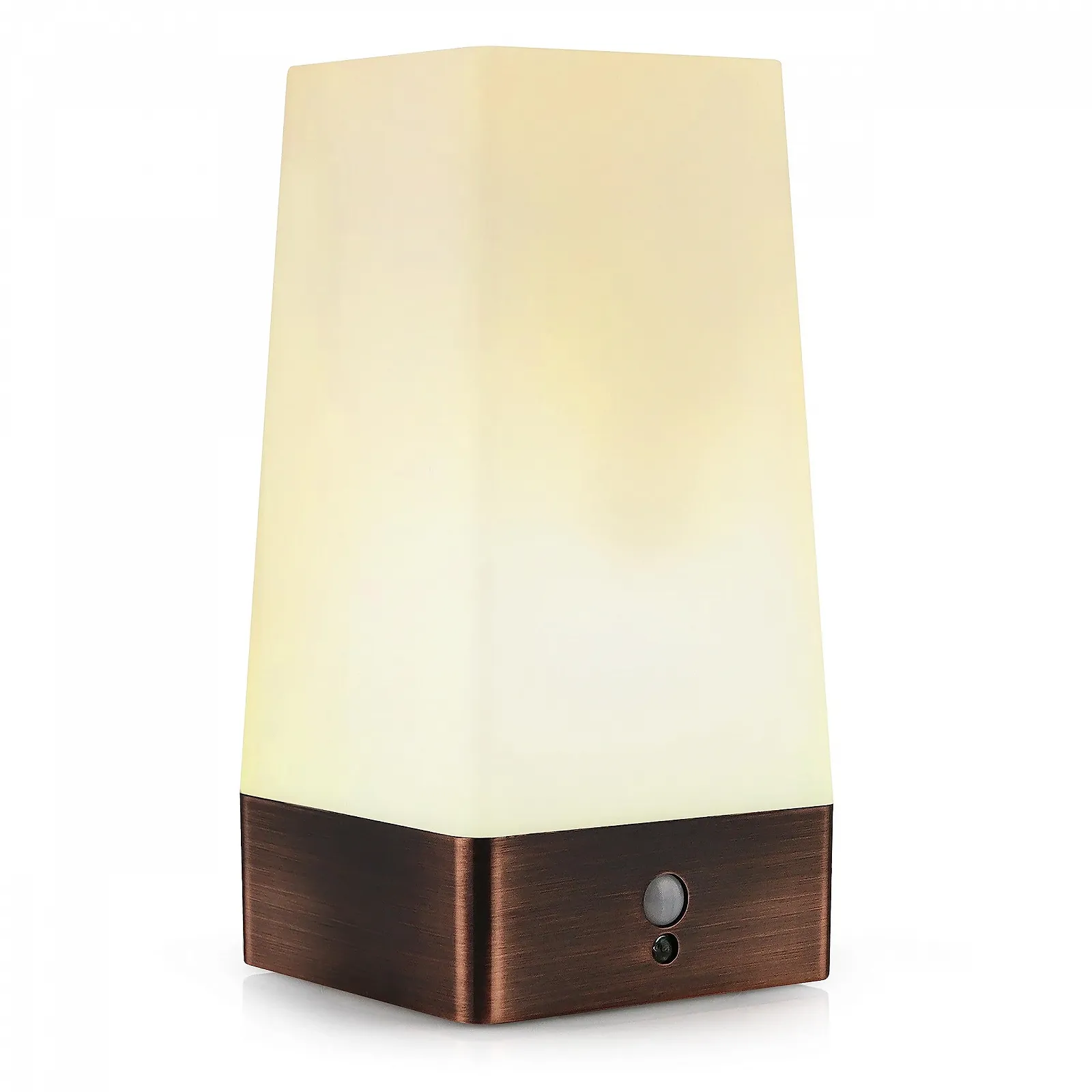 Настільна лампа The Glowhouse LED бездротова з датчиком руху PIR на батарейках квадратна, фото №1