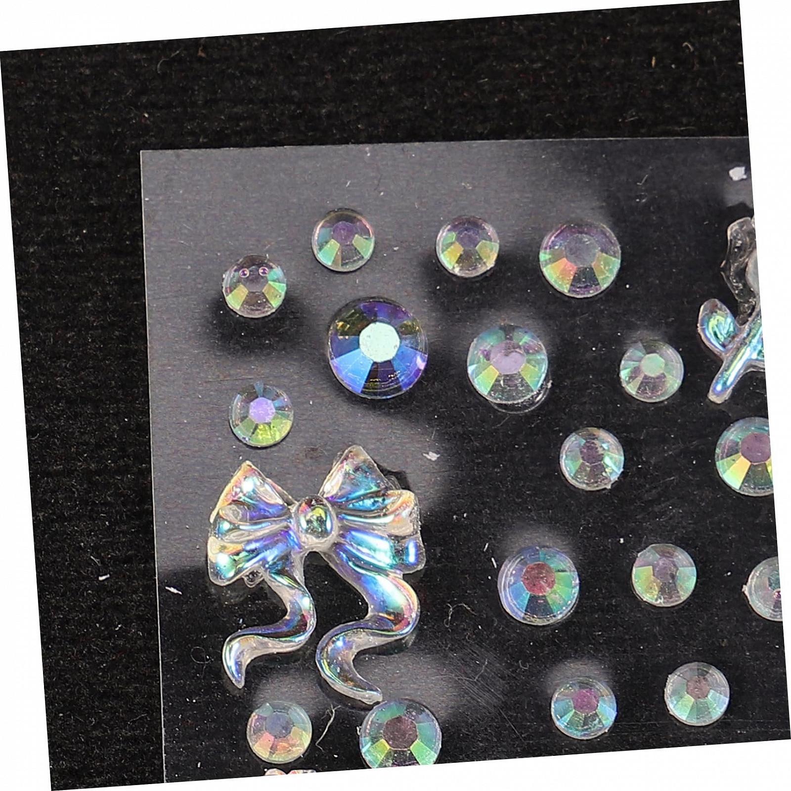 Стразы для ногтей FRCOLOR 4 листа, украшения для ногтей своими руками, маленькие подвески для ногтей, драгоценности для маникюра, украшения для ногтей для женщин, камни для лица-бабочки, аксессуары для нейл-арта, фото №9