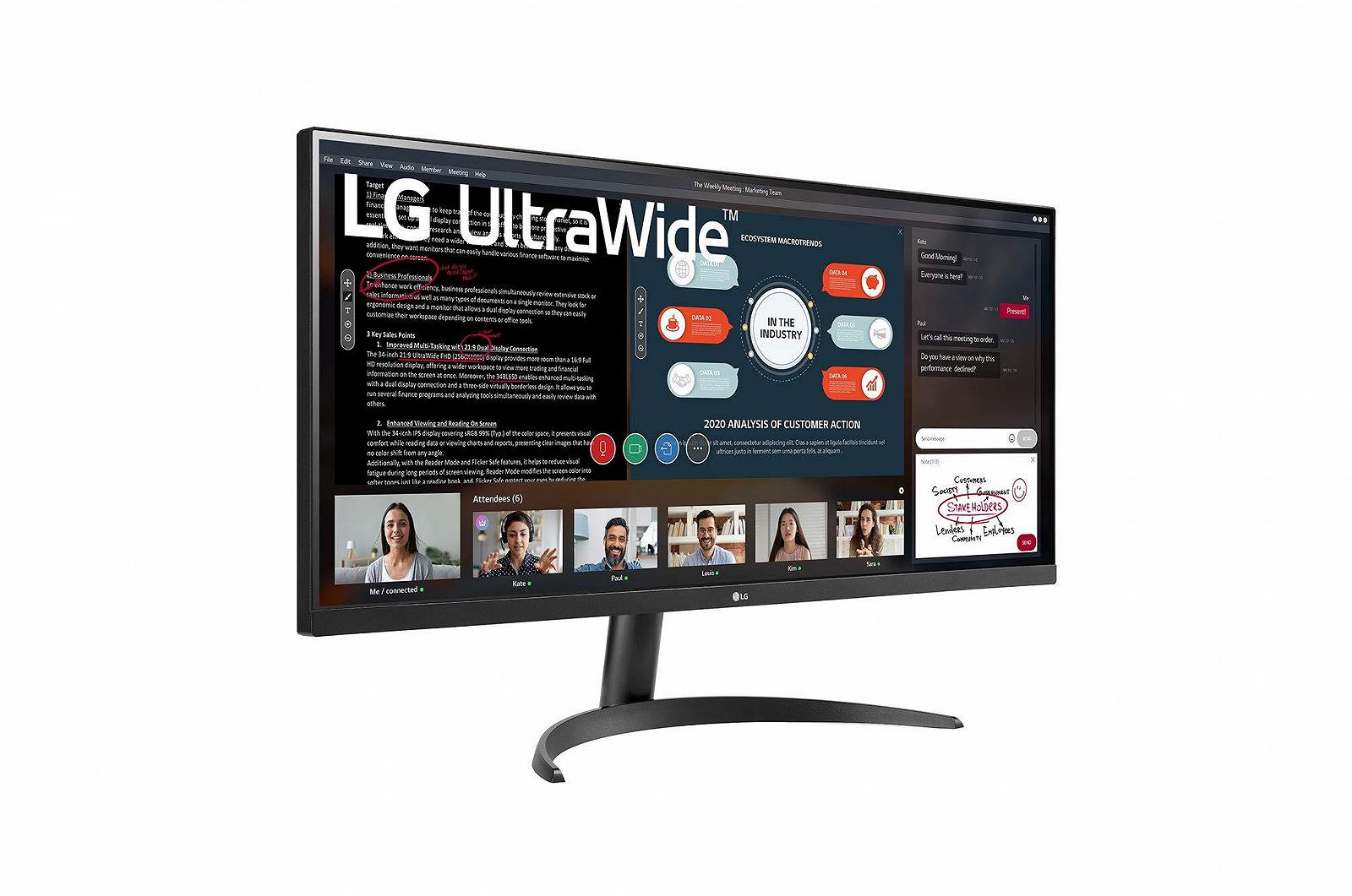 Монитор LG UltraWide 34WP500-B 86.7 см Full HD IPS 21:9 Черный, фото №4