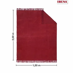 Плед Ibena Braga З бахромою 150 x 200 см synthetic.ua - Фото 1