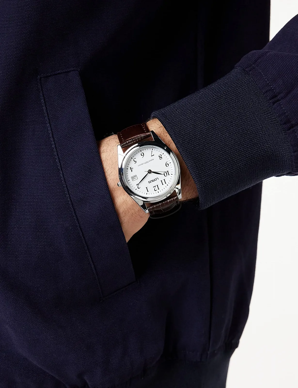 Мужские часы Lorus Classic RS965BX9, покрытие палладием, кожаный ремешок, фото №2 Мужские часы Lorus Classic RS965BX9, покрытие палладием, кожаный ремешок, фото №2