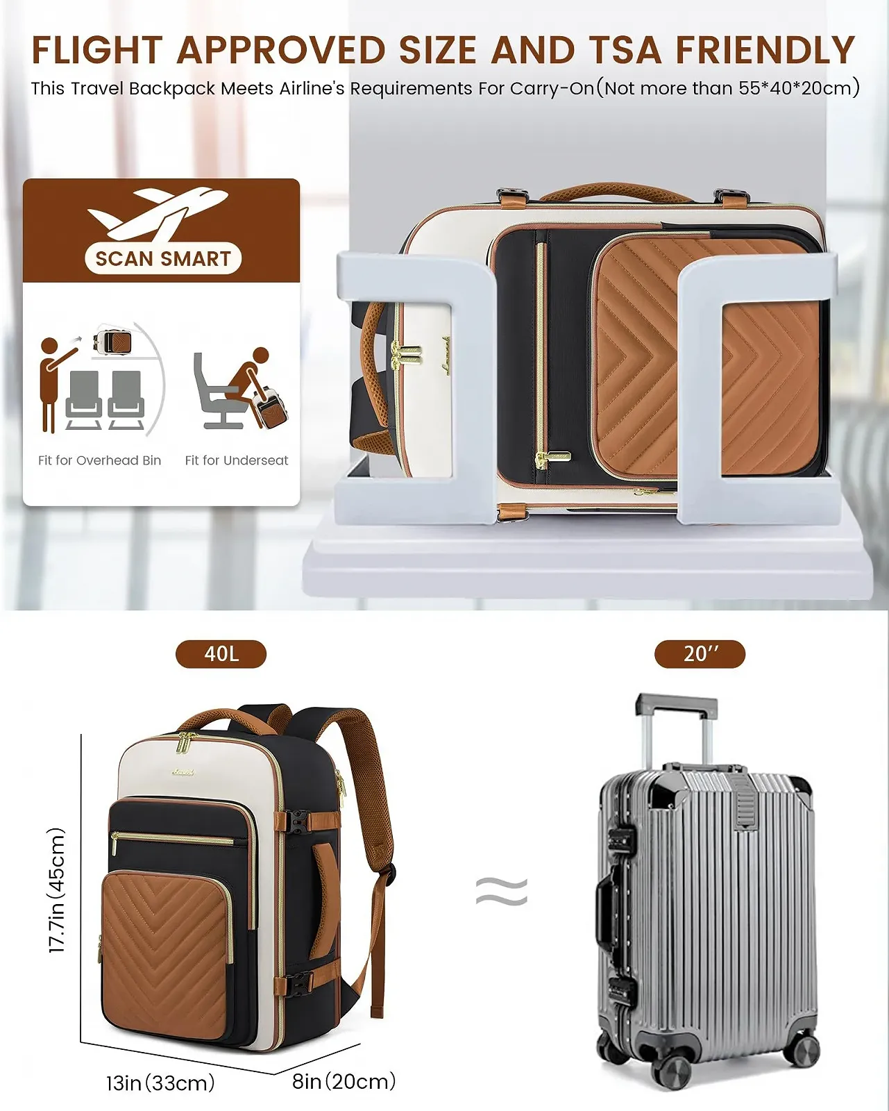 Рюкзак для ноутбука LOVEVOOK Hand Luggage Waterproof Large 17.3 дюйми, фото №3 Рюкзак для ноутбука LOVEVOOK Hand Luggage Waterproof Large 17.3 дюйми, фото №3
