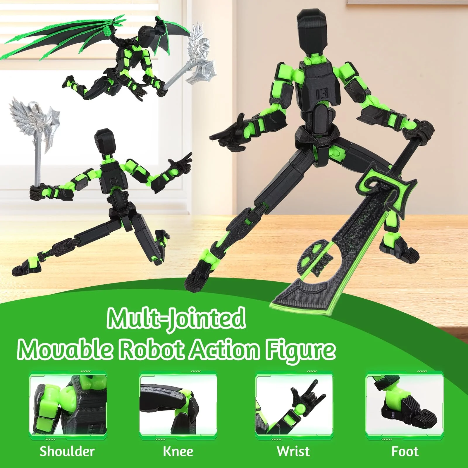 Экшен-фигурка Lucky 13 T13 3D-печать подвижная с 6 видами оружия и 6 парами рук, фото №4