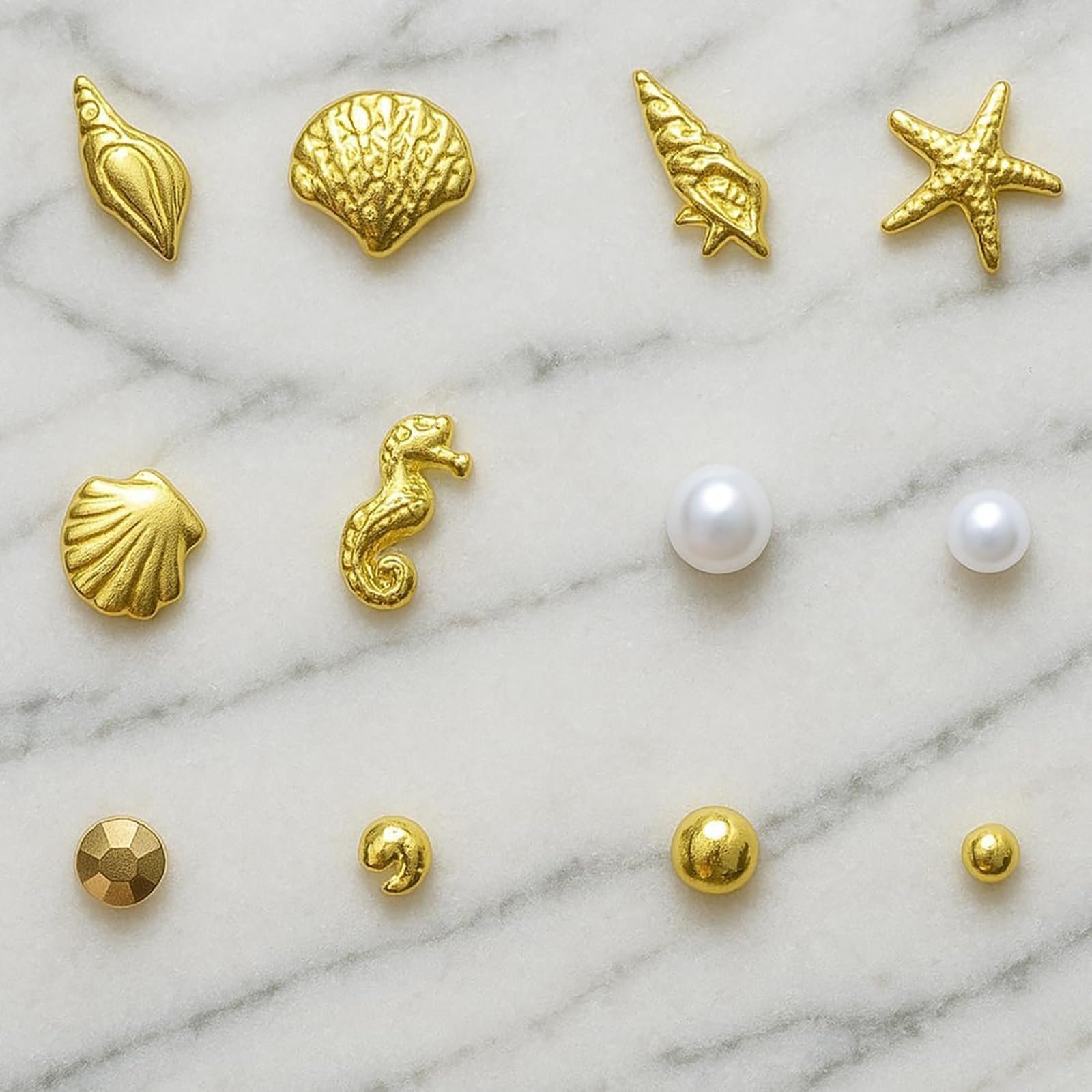 Прикраса для нігтів Літня мушля, Золотий Пляж Морські прикраси, фото №6