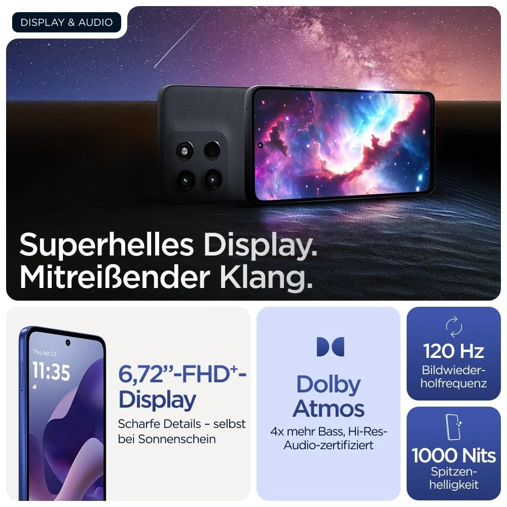 Смартфон Motorola Moto g56 5G 6,72" FHD+ 50МП Moto-AI 8/256ГБ 5100мАг Android 15 Pantone Dazzling Blue + Захисний чохол, фото №3 Смартфон Motorola Moto g56 5G 6,72" FHD+ 50МП Moto-AI 8/256ГБ 5100мАг Android 15 Pantone Dazzling Blue + Захисний чохол, фото №3