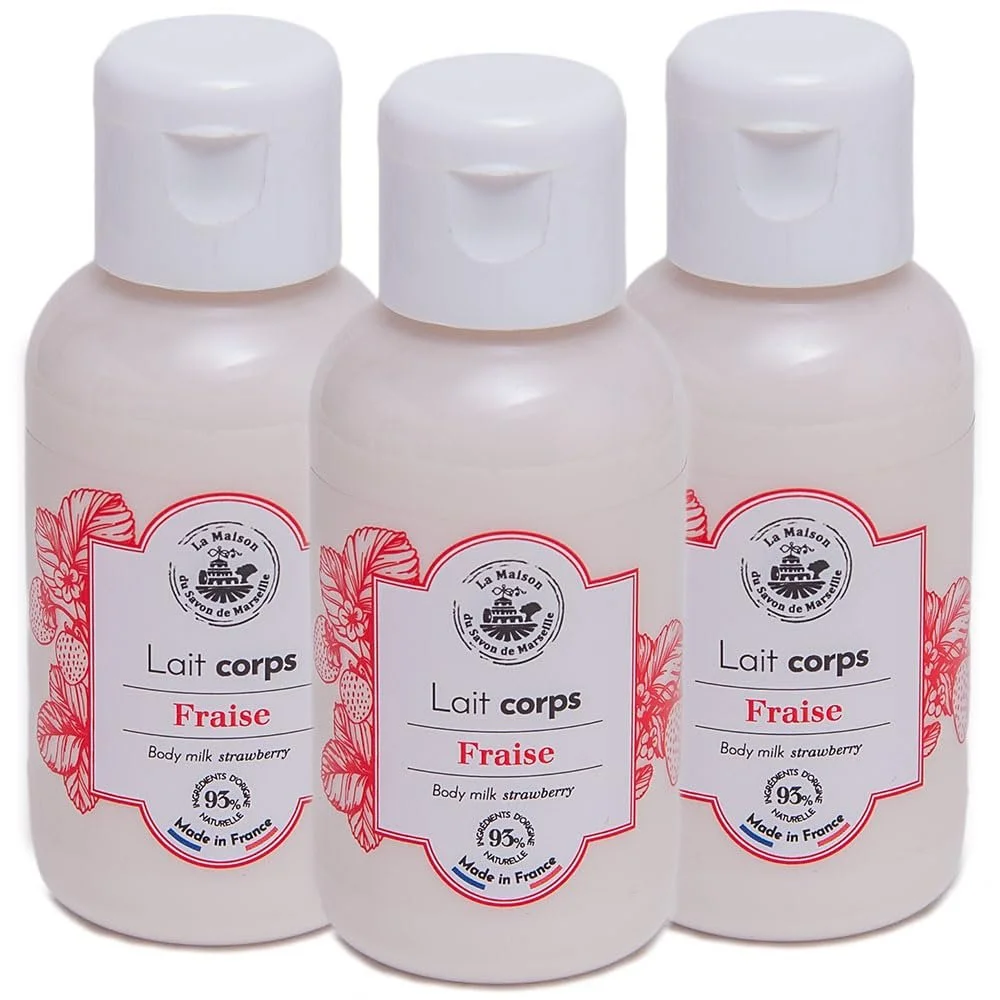 Лосьйон для тіла La Maison du Savon de Marseille Полуниця, 50 мл, 3 шт в упаковці, фото №1