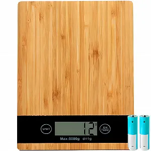 Ваги кухонні цифрові Retoo Bamboo Design 5 кг Sensor Touch LCD дисплей - Фото 1