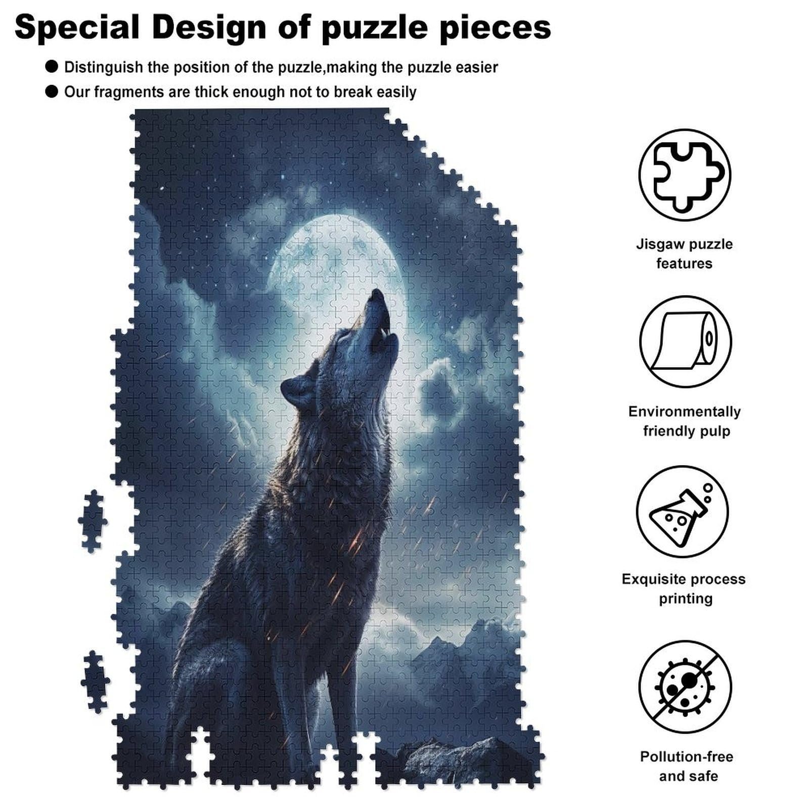 Пазл Волк 1000 деталей 78 x 53 cm для мальчиков и девочек, фото №4