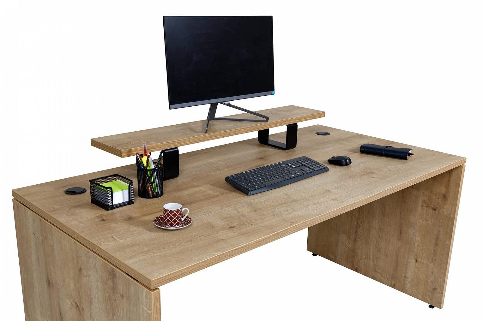 Подставка для монитора деревянная furni24 Oak, 105 x 20 x 14 см, фото №4 Подставка для монитора деревянная furni24 Oak, 105 x 20 x 14 см, фото №4