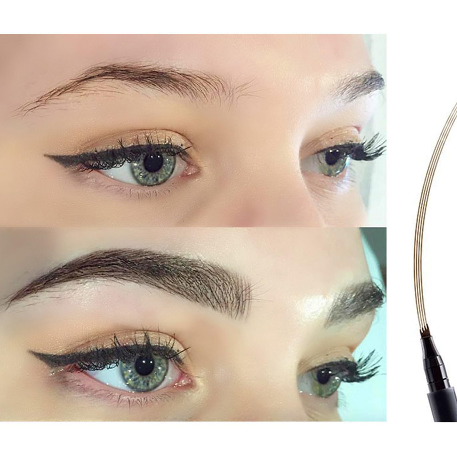 Олівець для брів 3D Водостійкий Тату олівець 4-Гілковий Кінчик Сірий, фото №5 Олівець для брів 3D Водостійкий Тату олівець 4-Гілковий Кінчик Сірий, фото №5